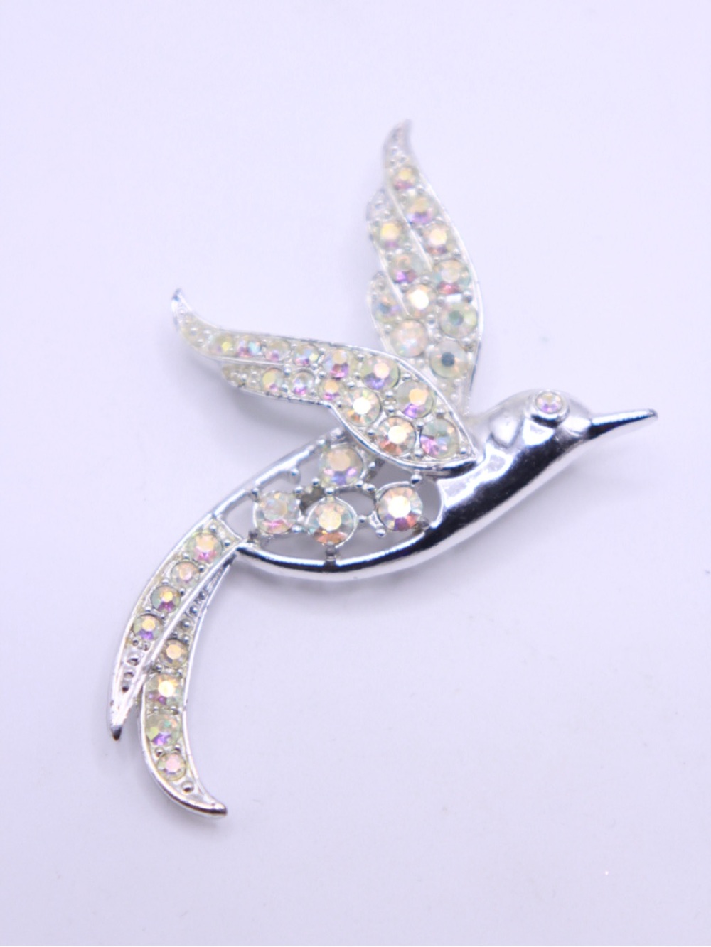 Vintage Sarah Coventry Aroura Borealis Bird of Paradise Brooch
